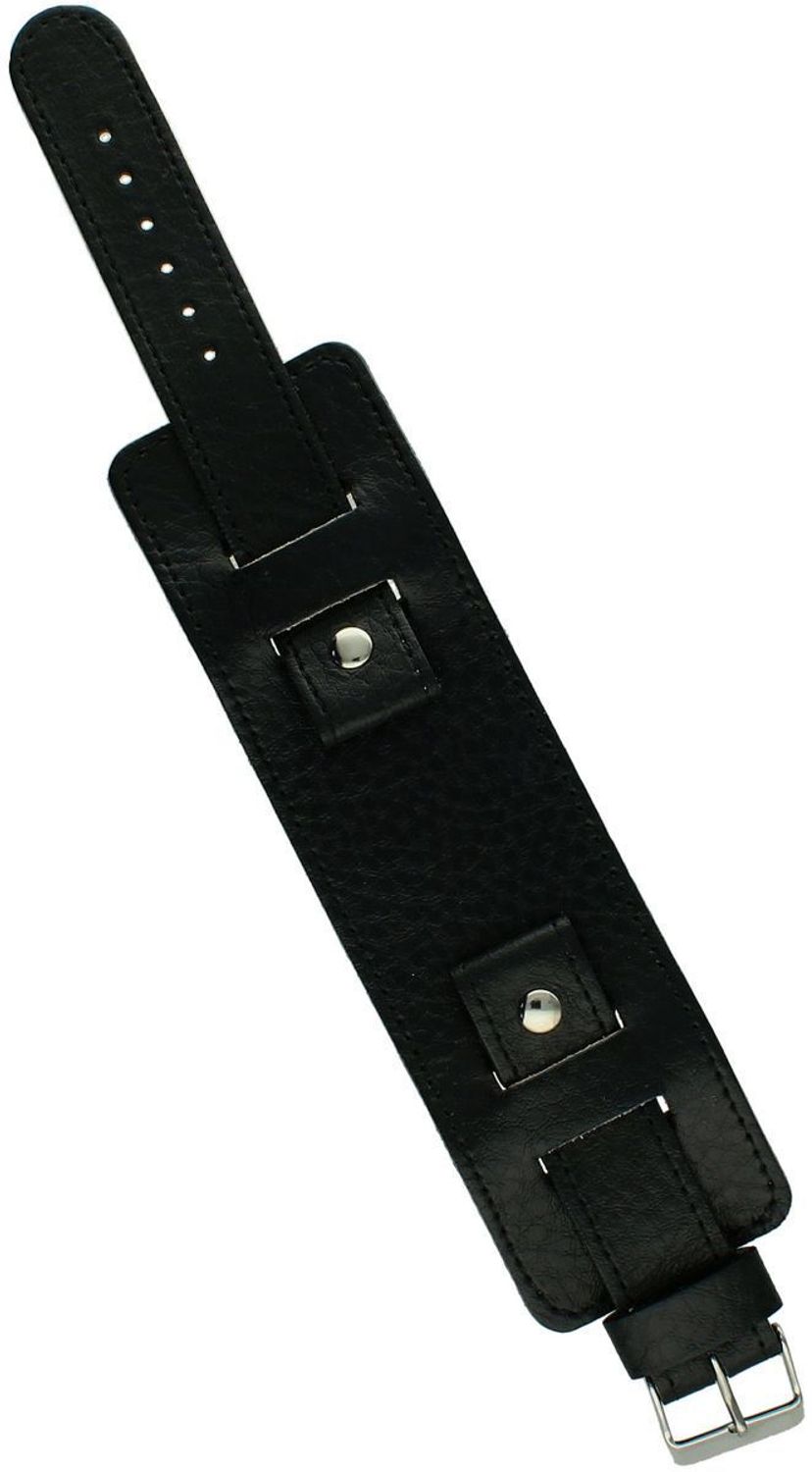 pasek do zegarka z podkładką, czarny pasek do zegarka, pasek do dużych zegarków, pasek sportowy, pasek z podkładką 25,5 cm, pasek ze stalową sprzączką1.jpg